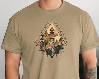 T-shirt Surviving the Wilderness: Bushcraft, Camping Comfort Colors T-shirt