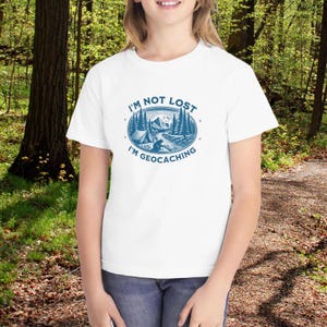 Geocaching-t-shirt för ungdomar: Rolig geocaching-present