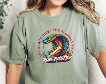 Funny Snake Shirt: "Run Faster" Reptile Lover Tee