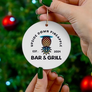 Upside Down Pineapple, Funny Pineapple, Gag Gift, Swingers Lifestyle Ornament, Swinger Gift, Pineapple Ornament, If you know you know