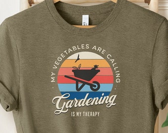 Gardening Is My Therapy T-Shirt: Garden Lover Gift