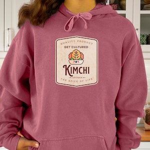 Sudadera con capucha Kimchi, Kimchi Get Culturel, Hoodi coreano, sudadera divertida de comida coreana, amante de la comida coreana, suave, camisa a base de plantas, amante del kimchi