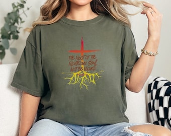Komfortfärger kristen t-shirt: Bibelvers religiös gåva