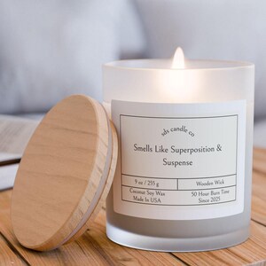 Quantum Glow Candle: Duftüberlagerung, Holzdocht, Brenndauer 50 Stunden