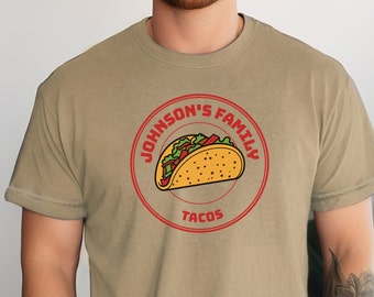 Custom Family Taco Co. Shirt: Personalized Comfort Colors Tee