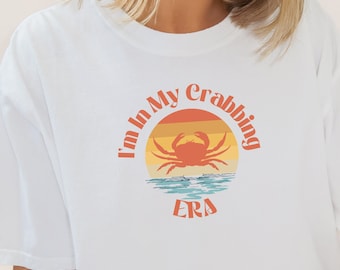 T-shirt met krabbentijdperk: comfortkleuren Crab Lover-shirt