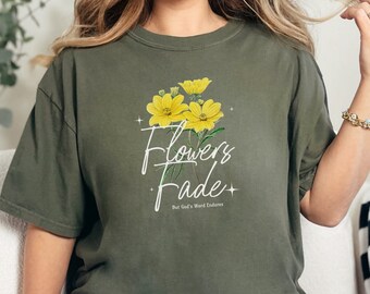 Komfortfärger kristen t-shirt: Bibelvers religiös gåva