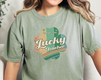 Lucky Teacher St Patricks Day Comfort Colors Shirt