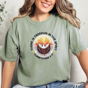 Christian Comfort Colors, Bible Verse, Christian Crew, Religious Gift, Jesus Shirt, Christian Apparel T Shirt, Baptism Gift for Her