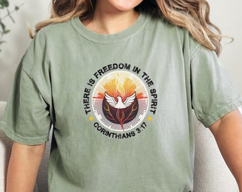 Komfortfärger kristen t-shirt: Bibelvers religiös gåva