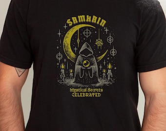 Samhain "Wheel of The Year" T-Shirt: Pagan Witch Halloween Shirt