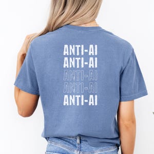 No Ai clothing, Anti-AI graphic tee, Anti-artificial intelligence apparel, Stop Ai t-shirt, Anti-Ai slogan, AI protest shirt, Anti-AI tee