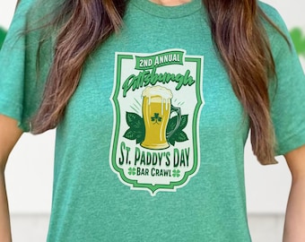 Camiseta personalizada para grupos del Día de San Patricio: Camiseta de cerveza para el Pub Crawl irlandés
