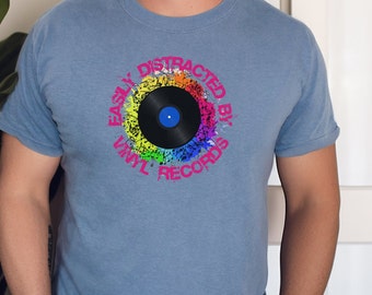 Vinyl Records T-Shirt: Comfort Colors, Music Lover Gift