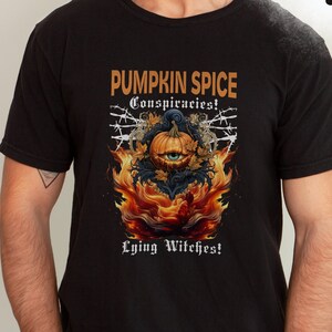 Conspiracy Theorist TShirt, Pumpkin Spice Funny, Moon Landing is Fake Shirt, Conspiracy Theory Gift, Halloween Conspiracy Believer Shirt