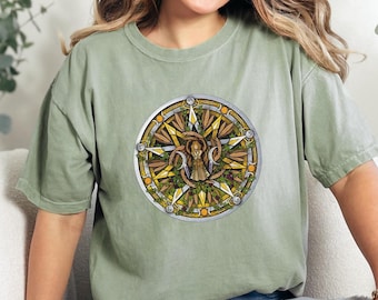 Samhain "Wheel of The Year" Shirt: Comfort Colors Pagan Witch T-Shirt