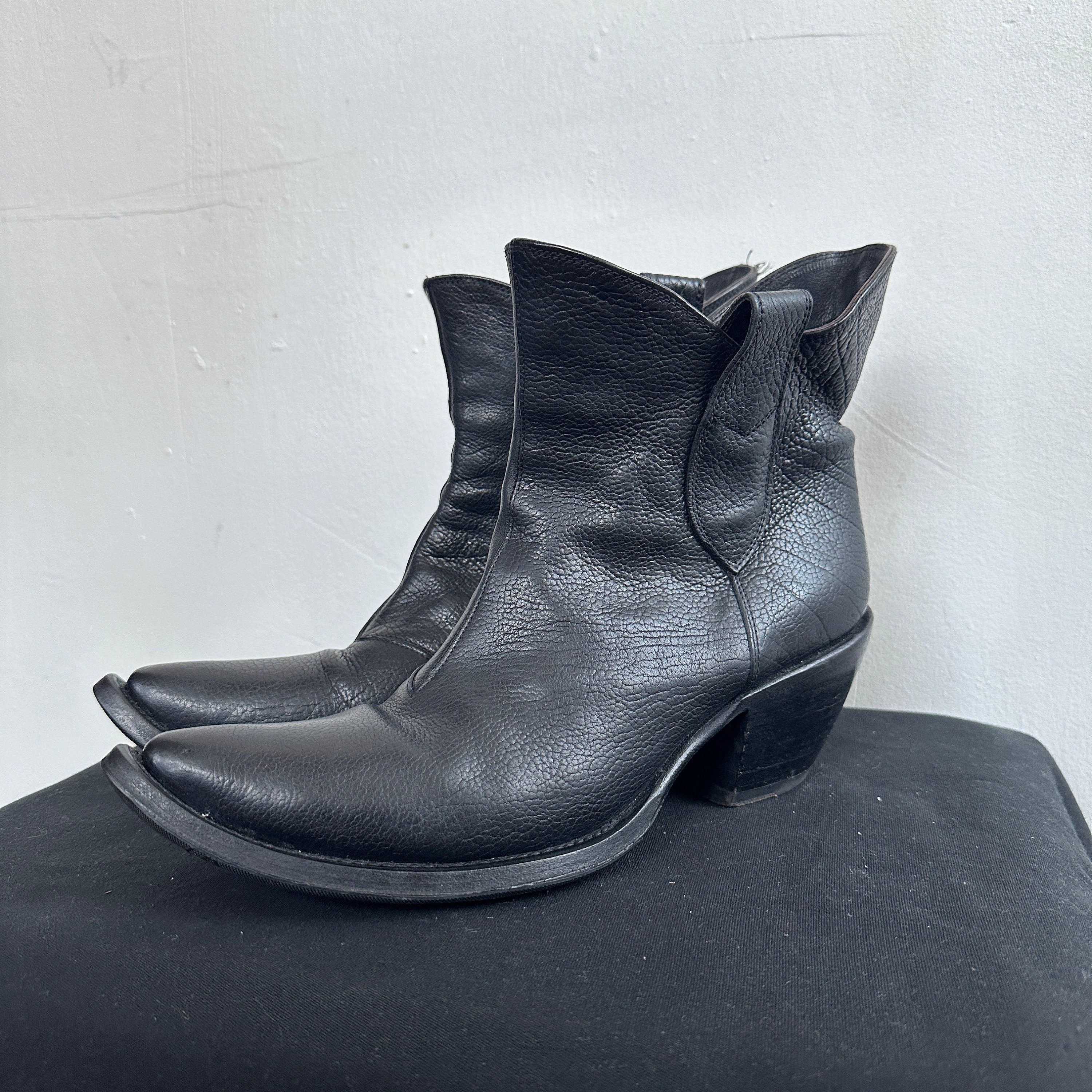 Vintage Gianni Barbato Cowboy Leather Boots - Etsy