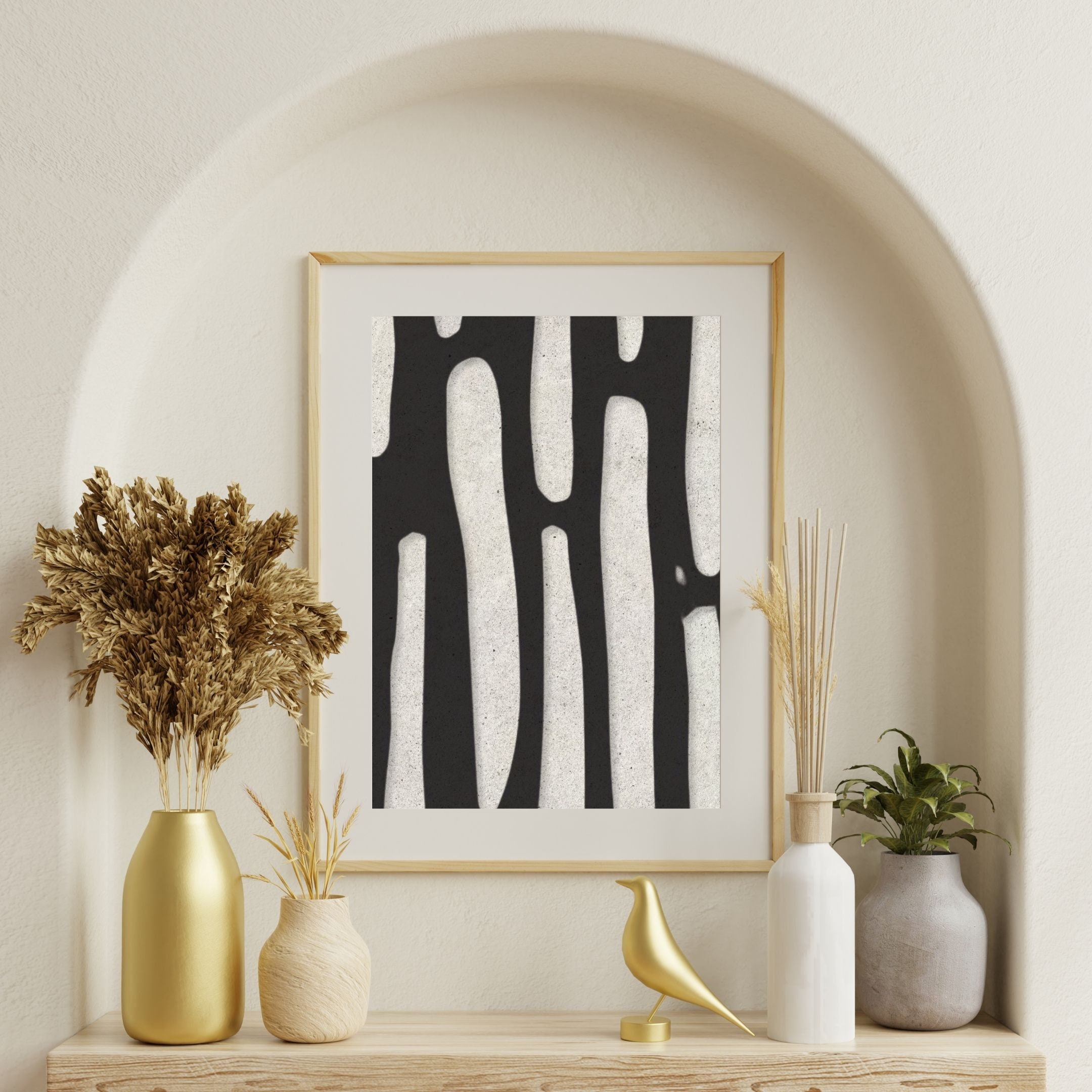 Boho Style Landscape Wall Art Set of 3 Boho Wall Decor, Set of 3 Wall Prints, Scandi, Mid ...