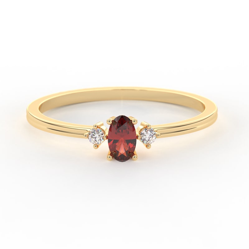 18kGold Filled Birthstone Rings main image 1