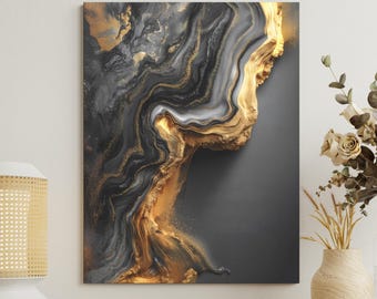 Abstract Tree Ring Canvas Art, Neutral Earth Tone Wall Decor, Modern Rustic Texture Print