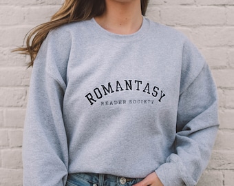 Embroidered Romantasy Reader Society Crewneck Sweatshirt