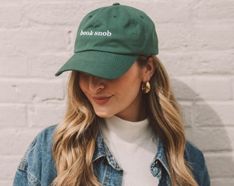 Embroidered Book Snob Dad Hat