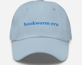 Embroidered Bookworm Era Crewneck Dad Hat