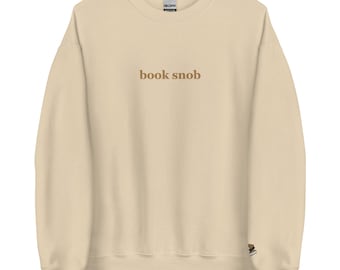 Embroidered Book Snob Crewneck Sweatshirt