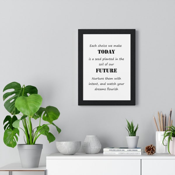 Each choise we make, Home Decor, Inspirational, Quotes, minimalist decor, Typographie -Poster, Motivational, Deep