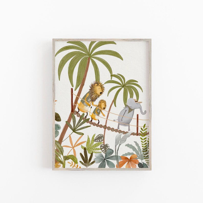 Nursery Wall Art Prints, Baby Boy Nursery Decor, Safari Animal Prints ...