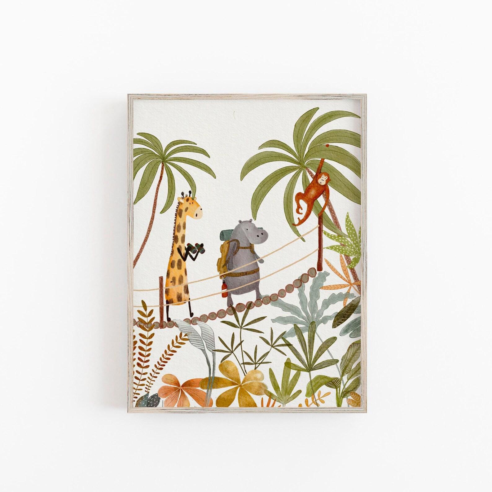 Nursery Wall Art Prints, Baby Boy Nursery Decor, Safari Animal Prints ...