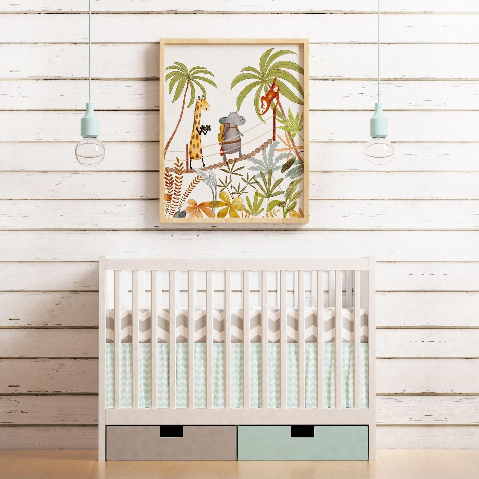 Nursery Wall Art Prints, Baby Boy Nursery Decor, Safari Animal Prints ...