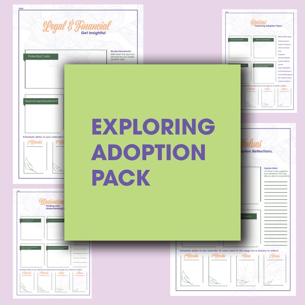 Exploring Adoption Research Printable Classic Design Collection - 4 Pack - Save 2 dollars.