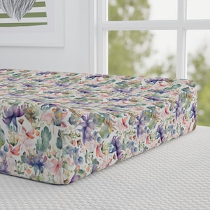 Secret Garden Fairy Changing Pad Cover for Baby Nursery, Floral Changing Pad Cover, Fairy Changing Pad Cover, Nursery Layette Baby Gift