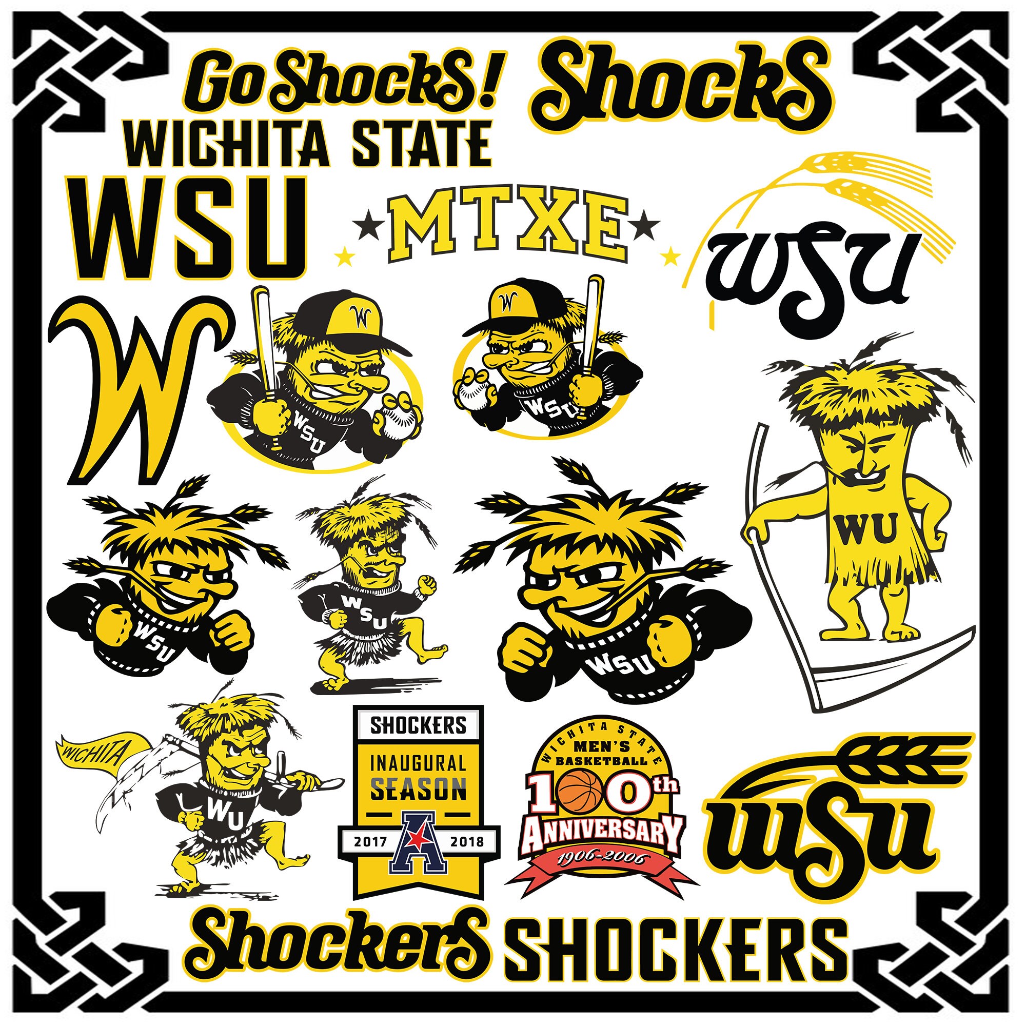 Wichita State Shockers SHOCKER Hand Sign Car Flag