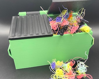 Müllcontainer Feuer 3D Gedruckt Schreibtisch Dekor Miniatur Müllcontainer Modell