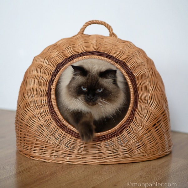 Cat basket "GROTTE" - 50x40xH36cm (Height 40cm with handle)