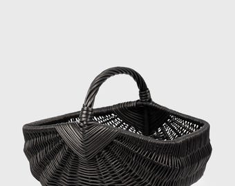 Cesta de compras FIDELE (44x32xA22/A35cm) preta