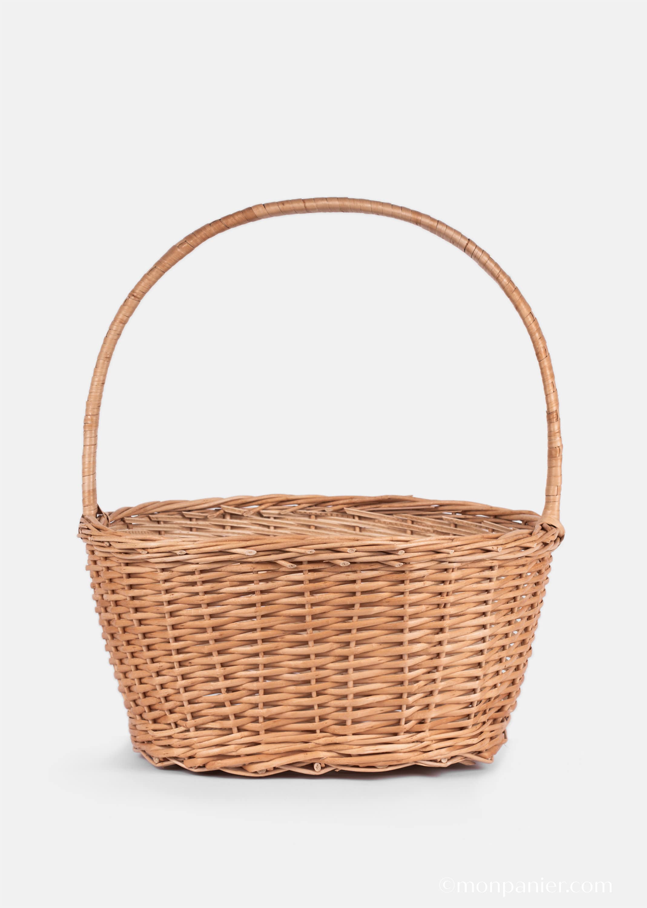 Red Hamper Set Of 3 Oval Gift Wicker Shopping Baskets - View #9