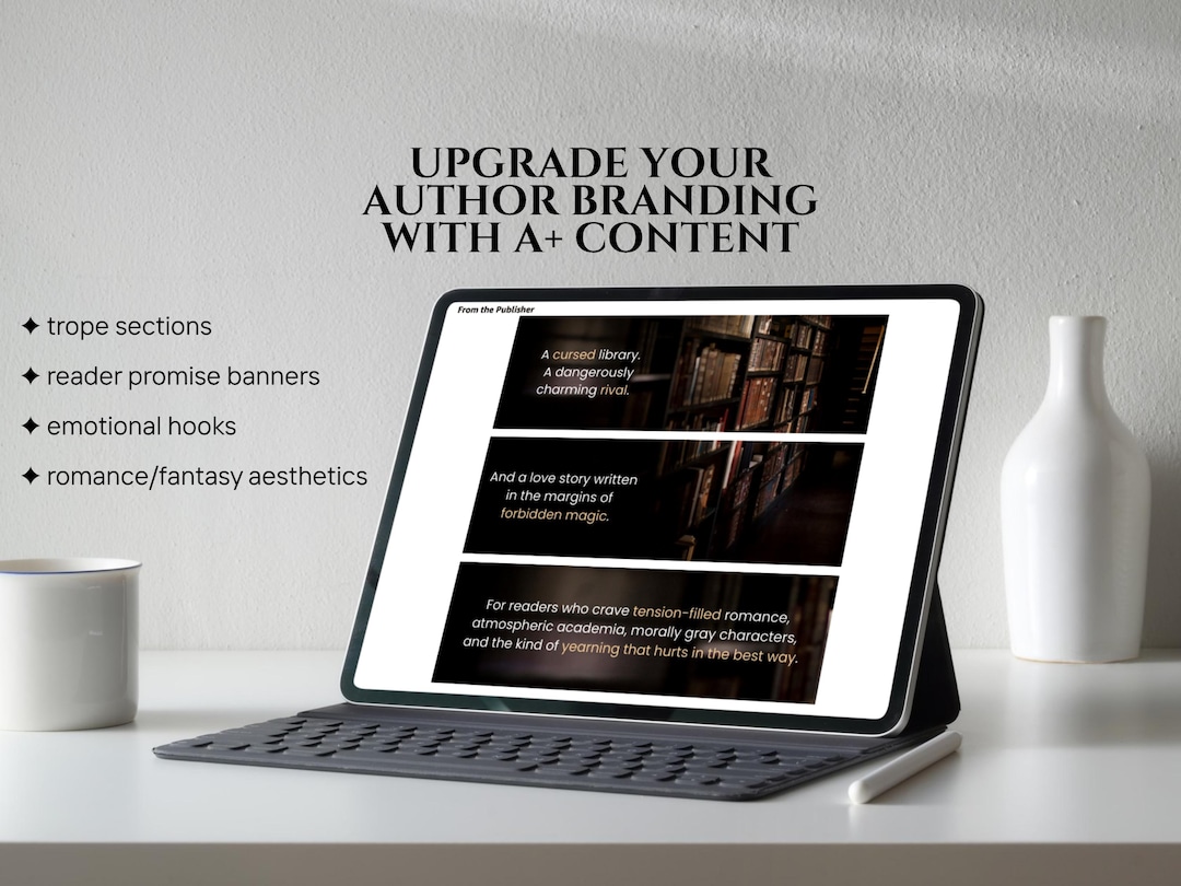 Author KDP A+ Content Canva Template Romance Book Marketing Kit Indie ...