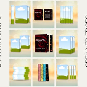 Sprayed Edges Book Mockup 6x9in Bookstagram Template Canva Bundle Instagram Social Media Post, Author Promo for KDP Marketing Series