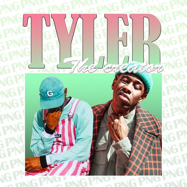 Tyler the creatorT Shirt Design. PNG Digital 4500x5100 px. Retro, 90s Vintage, Bootleg Tee. Instant Download And Ready To Print.