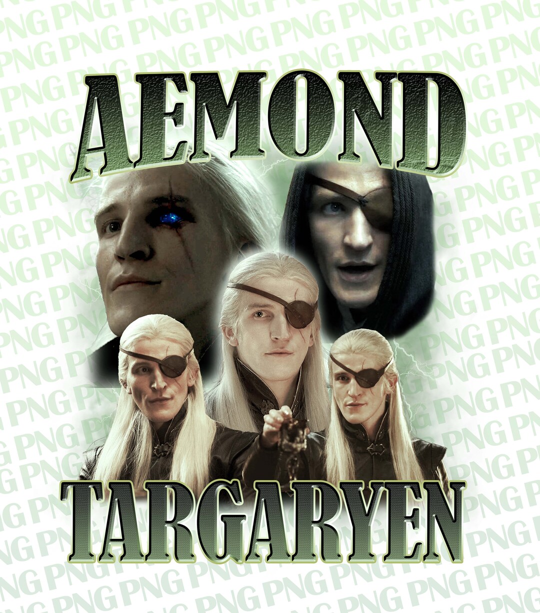 Aemond Targaryen Png , Aaliyah Bootleg T-shirt Design Digital File, 300