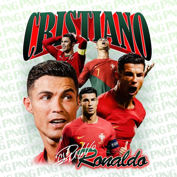 Cr7 Cristiano Ronaldo TShirt Design Digital File, 300 DPI ,PNG file,4500x5100 pixel ready to print