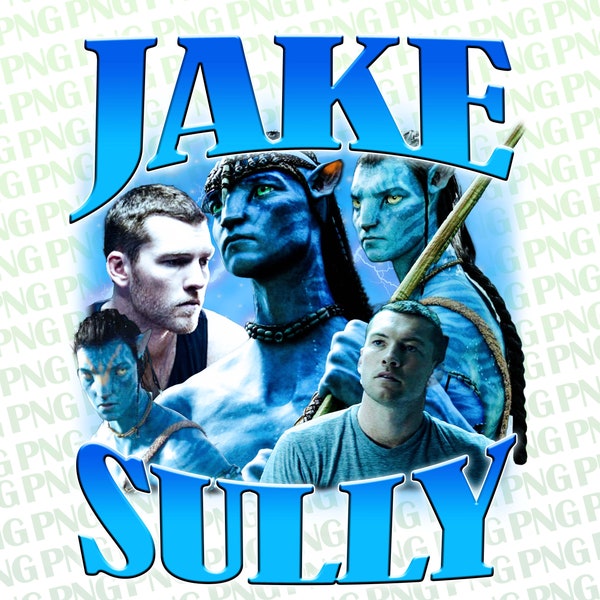 Jake Sully PNG Avatar Vintage T-Shirt Shirt Vintage 90s Grapic Tee Sport Unisex neytiri Tshirt Bootleg Sweatshirt