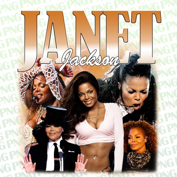 Janet Jackson Png , Tshirt design, ready to print, printable design, hiphop artist, 90s, rapper, rap tee design, 300 dpi