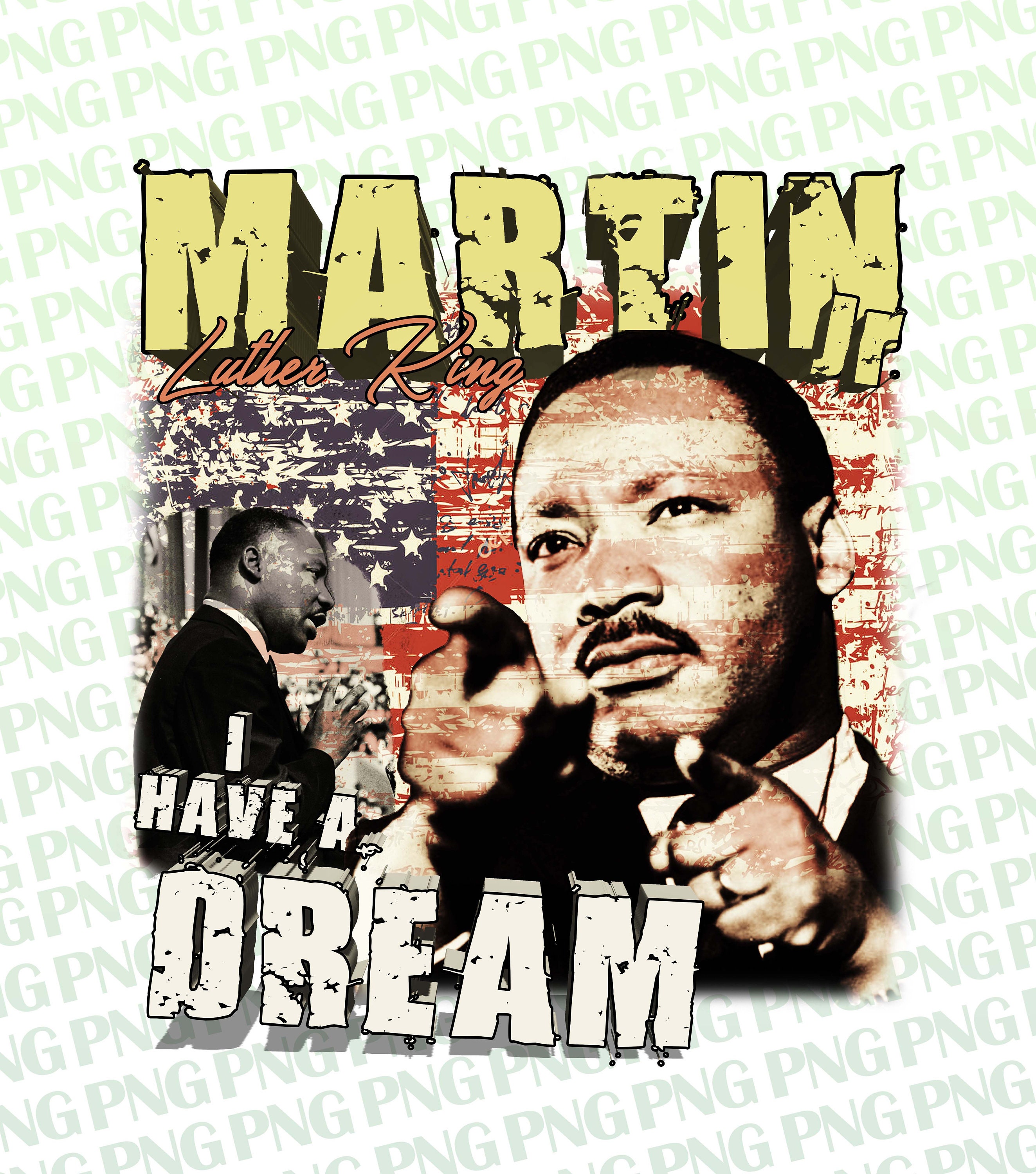 Martin Luther King Jr. Png , Ready to Print, Printable Design, Artist ...