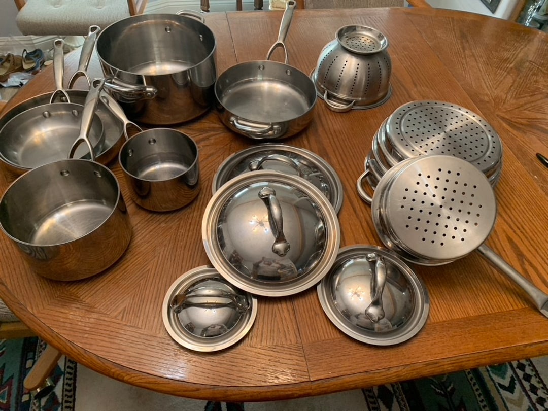 Bonjour 13 Pieces Copper Clad Induction Suitable Thermal Enhanced Base Cookware Etsy