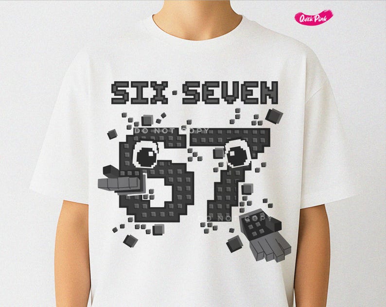 Steal a Brainrot Six Seven 67 Meme SVG PNG EPS, Black 67, Funny Viral ...