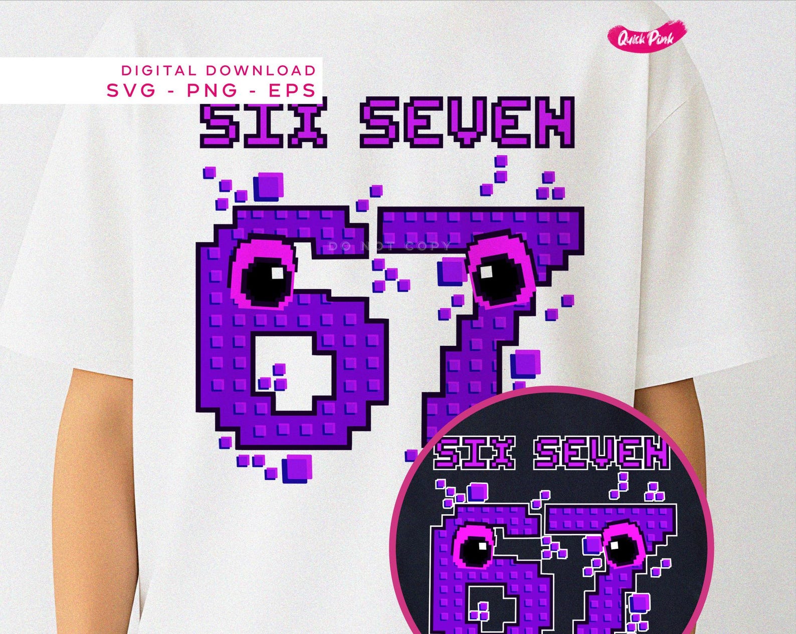 Steal a Brainrot Six Seven 67 Meme SVG PNG EPS, Galaxy 67, Funny Viral ...